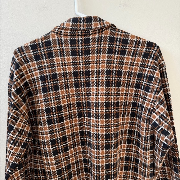 Anne Klein Plaid Open Front Cardigan Sweater - Black Multicolor, Sz M - Picture 9 of 9